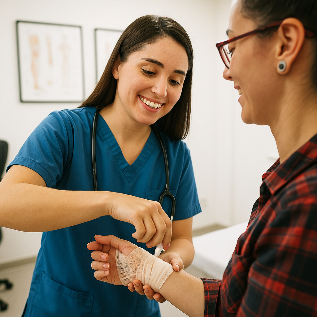 Medical professionals in action